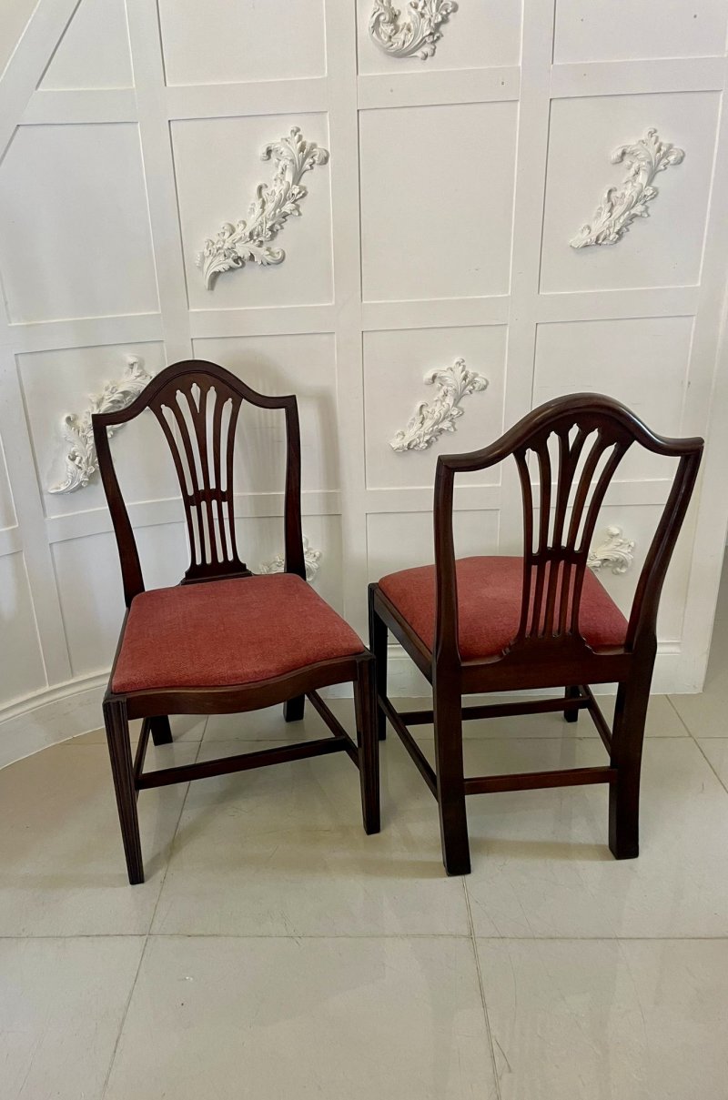Set of 8 Antique Victorian Quality Mahogany Dining Chairs - Image 2